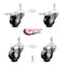 Service Caster 3 Inch Phenolic Swivel 3/8 Inch Threaded Stem Caster Total Lock Brake SCC, 2PK SCC-TSTTL20S314-PHS-381615-2-S-2 - alternate 4